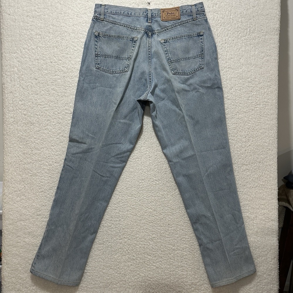 Vintage Polo Ralph Lauren Jeans Mens Blue Authentic Dungarees Sz 36 Made In USA